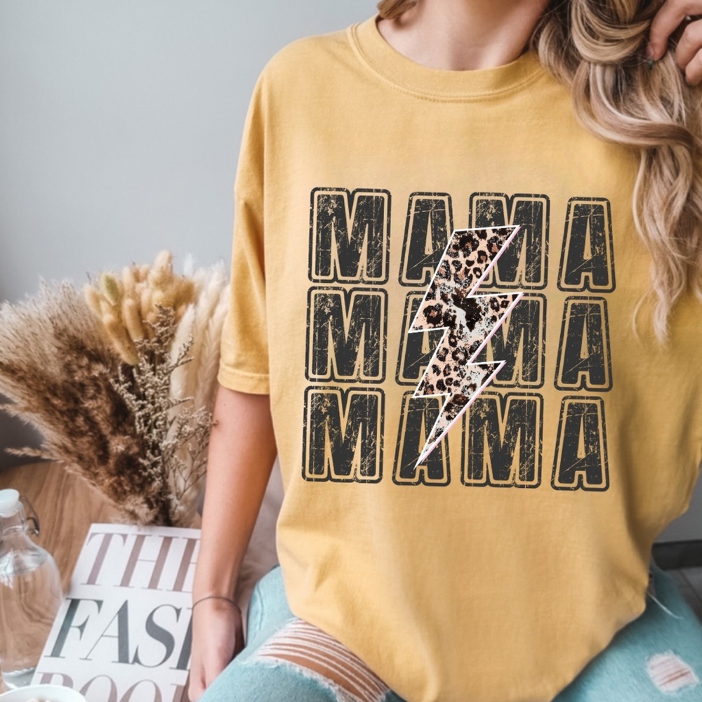 Mama Shirt Comfort Colors Cute Mom Shirt, Graphic Tee